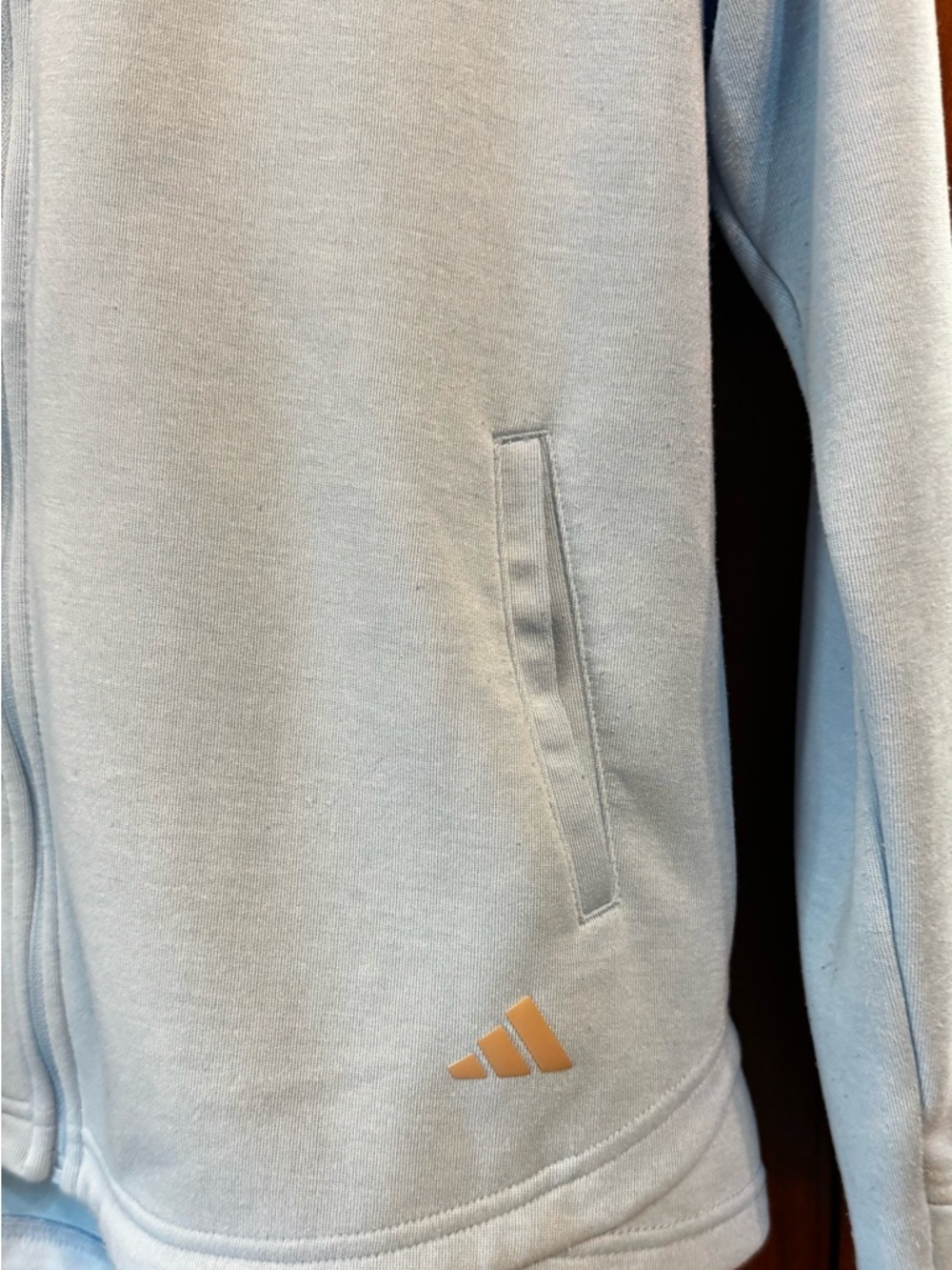 Light Blue Adidas Full-Zip Jacket size Large - Picture 5 of 7